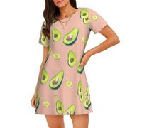 OAZCVBNN Many Avocado Images Print Skin Friendly Sleepwear Softness Stretch Pyjamas Leisurely Walks Shopping Trips Black