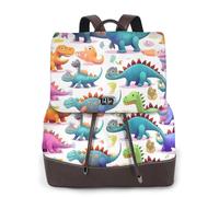 OAZCVBNN Many Colorful Cartoon Dinosaurs Print Elegant Women'S Backpack Stylish Versatile Rucksack For Gym Weekend Adventures