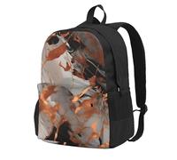 OAZCVBNN Marble Texture Copper Splatter Print Large Capacity Adult Backpack Lightweight For Hiking Outdoor Commute Daily Wear