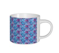 OAZCVBNN Mermaid Fish Scale Print Large Capacity Ceramic Mugs Adults Coffee Beverage Home Office Camping Gift Sets