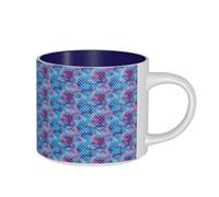 OAZCVBNN Mermaid Fish Scale Print Large Capacity Ceramic Mugs Adults Coffee Beverage Home Office Camping Gift Sets
