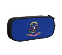 OAZCVBNN North Dakota State Flag Print Pencil Case Storage Makeup Erasers Pens Students School Office Multi-Scenes Use