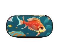 OAZCVBNN Ocean Underwater Fish Print Lightweight Convenience Pencil Bag School Students Pen Case Makeup Travel Boy Girl