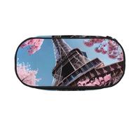 OAZCVBNN Oil Painting Paris Eiffel Tower Print Lightweight Convenience Pencil Bag School Students Pen Case Makeup Travel Boy Girl