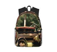 OAZCVBNN Old Tractor Photoes Farm Print Casual Backpack Travel Outdoor Adventures Commuting Lightweight Dual Shoulder Bag