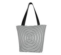 OAZCVBNN Optical Spin Illusion Print Comfortable Carry Shoulder Bag Beach Handbag Travel Work Casual Daily Use Trendy