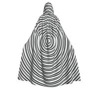 OAZCVBNN Optical Spin Illusion Print Hooded Cloak Costume For Carnival Vampire Cosplay Party Theme Decor Celebrations