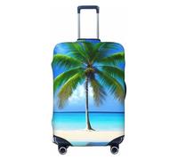OAZCVBNN Palm Trees and Clear Sea Print Print Unique Suitcase Covers Travel Luggage Cover with Elastic Anti Scratch Design