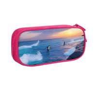 OAZCVBNN Penguin and Sea Print Pencil Case Storage Makeup Erasers Pens Students School Office Multi-Scenes Use