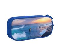 OAZCVBNN Penguin and Sea Print Pencil Case Storage Makeup Erasers Pens Students School Office Multi-Scenes Use