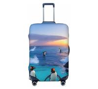 OAZCVBNN Penguin and sea Print Unique Suitcase Covers Travel Luggage Cover with Elastic Anti Scratch Design