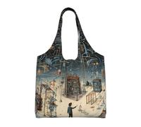 OAZCVBNN Physics Print Print Large Size Canvas Tote Bag Unisex Lightweight Shoulder Handbag Shopping Travel Daily