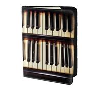 OAZCVBNN Piano Keys with Musical Notes Print Men and Women Passport Document Wallet Case Cover for Business and Leisure Trips