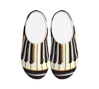 OAZCVBNN Piano Keys with Musical Notes Print Versatile Use Anti Pilling Washable Slippers for Women Men Cozy Stylish shoes