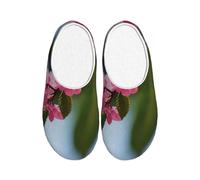 OAZCVBNN Pink cherry blossoms 1 Print Versatile Use Anti Pilling Washable Slippers for Women Men Cozy Stylish shoes