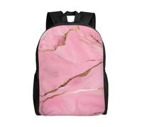 OAZCVBNN Pink Marble Texture Print Double Shoulder Backpack Lightweight Water-Resistant Unisex Bag Travel Outdoor