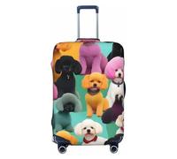 OAZCVBNN Poodles Dogs Print Unique Suitcase Covers Travel Luggage Cover with Elastic Anti Scratch Design