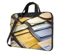 OAZCVBNN Postal Stationery Print Versatile Laptop Bag Stylish Laptops Case With Messenger Shoulder Briefcase Options