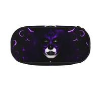OAZCVBNN Purple Black Goth Spooky Print Lightweight Convenience Pencil Bag School Students Pen Case Makeup Travel Boy Girl