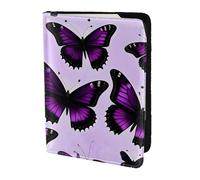 OAZCVBNN Purple Butterflies Print Men and Women Passport Document Wallet Case Cover for Business and Leisure Trips