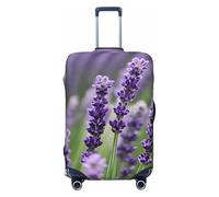 OAZCVBNN Purple Lavender Floral Flowers Print Unique Suitcase Covers Travel Luggage Cover with Elastic Anti Scratch Design