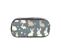 OAZCVBNN Rabbit Background Print Boys Girls for Transparent Stationery Organizer Clear Pencil Case Pouch Supplies