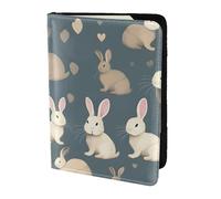 OAZCVBNN Rabbit Background Print Men and Women Passport Document Wallet Case Cover for Business and Leisure Trips