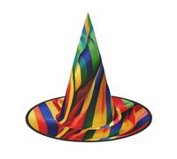 OAZCVBNN Rainbow Color Stripe Print Festive Carnival Party Hat For Adults Season Cosplay Costume Celebration Headwear