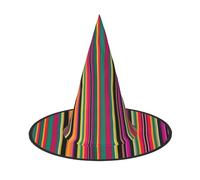 OAZCVBNN Rainbow Colored Striped Print Festive Carnival Party Hat For Adults Season Cosplay Costume Celebration Headwear
