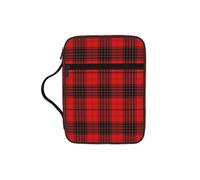 OAZCVBNN Red and Black Plaid Print Bible Storage Bag Religious Waterproof Christian Gift Men Women Clergy Accessory