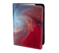 OAZCVBNN Red Blue Galaxy Print Men and Women Passport Document Wallet Case Cover for Business and Leisure Trips