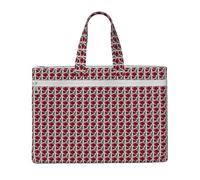 OAZCVBNN Red Rose Print Large Capacity Canvas Tote File Bag Office Travel Shopping Organizer Storage Bags