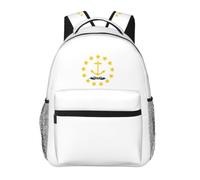 OAZCVBNN Rhode Island State Flag Print Leisure Backpack Lightweight Family Travel Everyday Use Commutes Outdoor Bag