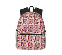 OAZCVBNN School Newspaper In English Print Casual Backpack Travel Outdoor Adventures Commuting Lightweight Dual Shoulder Bag