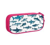OAZCVBNN Shark Pattern with Various Gestures Print Pencil Case Storage Makeup Erasers Pens Students School Office Multi-Scenes Use