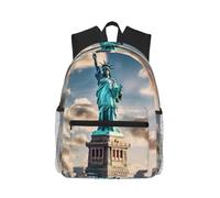 OAZCVBNN Statue Of Liberty In Nyc Print Casual Backpack Travel Outdoor Adventures Commuting Lightweight Dual Shoulder Bag