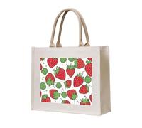 OAZCVBNN Strawberry Pattern Print Eco-Conscious Tote Bag Unisex Large Reusable Everyday Office Shopping Beach Travel