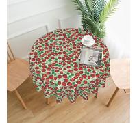 OAZCVBNN Strawberry pattern Print Round Tablecloth for Waterproof Washable Outdoor Party Picnic Camping Home Decor