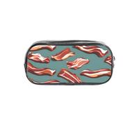 OAZCVBNN Streaky Bacon Pattern Print Boys Girls for Transparent Stationery Organizer Clear Pencil Case Pouch Supplies