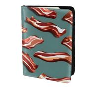 OAZCVBNN Streaky Bacon Pattern Print Men and Women Passport Document Wallet Case Cover for Business and Leisure Trips