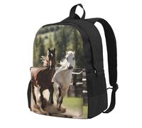 OAZCVBNN Three Running Horses Print Large Capacity Adult Backpack Lightweight For Hiking Outdoor Commute Daily Wear