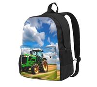 OAZCVBNN Tractor Under Blue Sky And White Clouds Print Large Capacity Adult Backpack Lightweight For Hiking Outdoor Commute Daily Wear