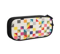 OAZCVBNN Triangle Geometric Print Pencil Case Storage Makeup Erasers Pens Students School Office Multi-Scenes Use