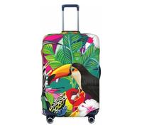 OAZCVBNN Tropical Birds and Plant Leaf Print Washable Suitcase Universal Elastic Luggage Protector Travel Sleeve Accessory