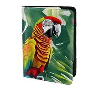 OAZCVBNN Tropical Flower Leaf Parrot Print Men and Women Passport Document Wallet Case Cover for Business and Leisure Trips
