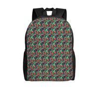 OAZCVBNN Tropical Flower Parrot Print Double Shoulder Backpack Lightweight Water-Resistant Unisex Bag Travel Outdoor