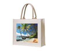 OAZCVBNN Tropical Palm Tree Hawaii Beach Print Eco-Conscious Tote Bag Unisex Large Reusable Everyday Office Shopping Beach Travel