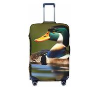 OAZCVBNN Two Mallard Ducks Print Unique Suitcase Covers Travel Luggage Cover with Elastic Anti Scratch Design