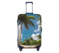 OAZCVBNN Two Palm Tree Tropical Print Washable Suitcase Universal Elastic Luggage Protector Travel Sleeve Accessory