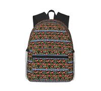 OAZCVBNN Ukrainian Embroidery Style Rose Print Casual Backpack Travel Outdoor Adventures Commuting Lightweight Dual Shoulder Bag